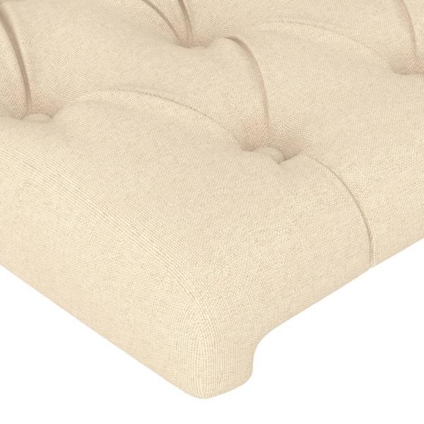 Kopfteil mit Ohren Creme 93x23x118/128 cm Stoff