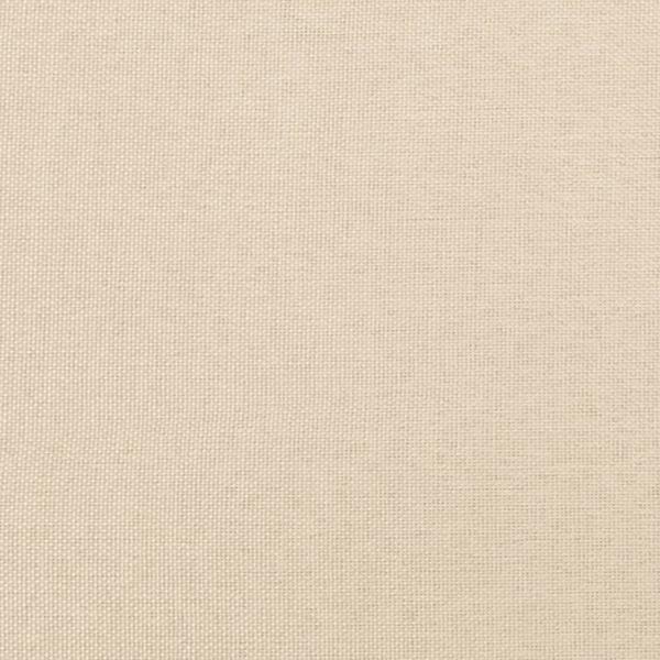 Bettgestell mit Kopfteil Creme 200x200 cm Stoff