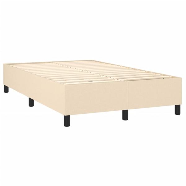 Boxspringbett mit Matratze Creme 120x200 cm Stoff