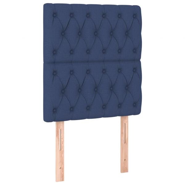 Kopfteile 2 Stk. Blau 80x7x78/88 cm Stoff