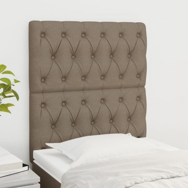 ARDEBO.de - Kopfteile 2 Stk. Taupe 80x7x78/88 cm Stoff