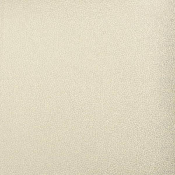 Sessel mit Hocker Creme 60 cm Kunstleder