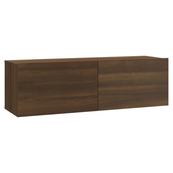 TV-Wandschrank-Set Braun Eichen-Optik Holzwerkstoff