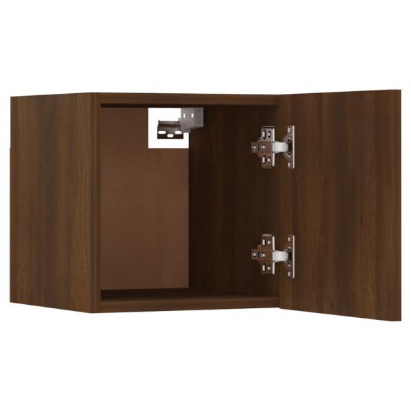 TV-Wandschrank-Set Braun Eichen-Optik Holzwerkstoff