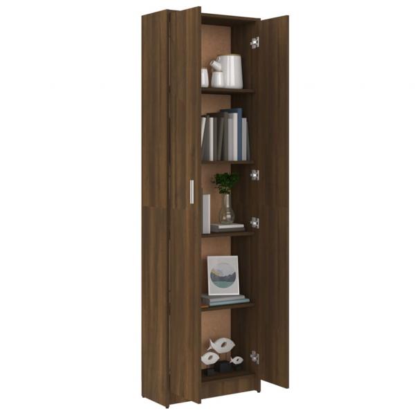 Garderobenschrank Braun Eiche-Optik 55x25x189 cm Holzwerkstoff