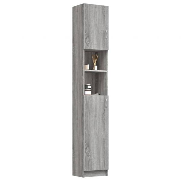 Badezimmerschrank Grau Sonoma 32x25,5x190 cm Holzwerkstoff