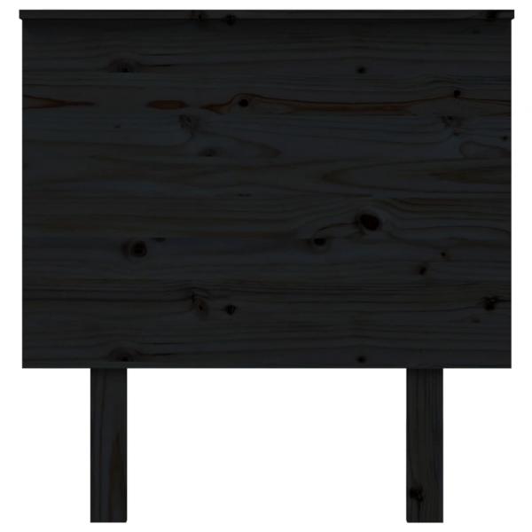 Bett-Kopfteil Schwarz 79x6x82,5 cm Massivholz Kiefer