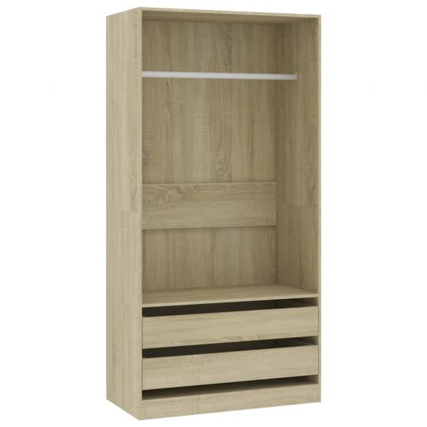 Kleiderschrank Sonoma-Eiche 100x50x200 cm Holzwerkstoff