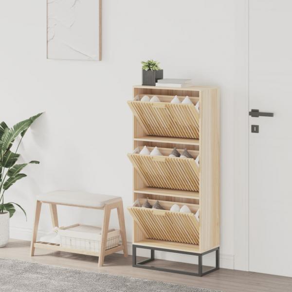 ARDEBO.de - Schuhschrank 52x25x120 cm Holzwerkstoff