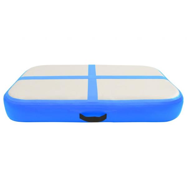 Aufblasbare Gymnastikmatte mit Pumpe 60x100x15 cm PVC Blau