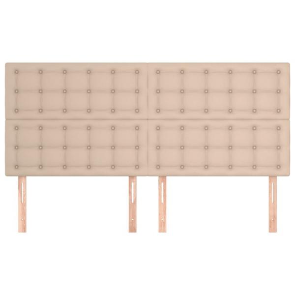 Kopfteile 4 Stk. Cappuccino-Braun 90x5x78/88 cm Kunstleder