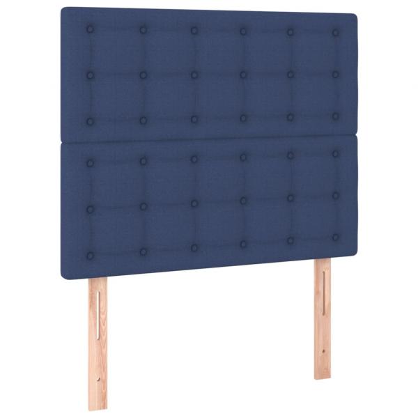 Kopfteile 2 Stk. Blau 90x5x78/88 cm Stoff