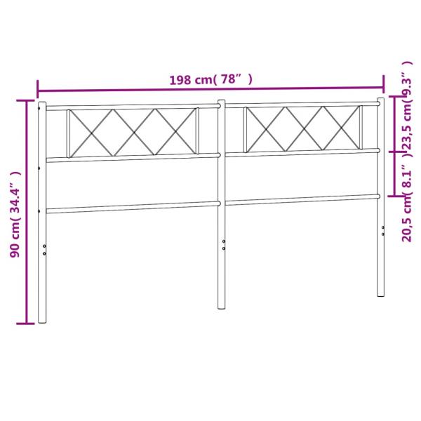 Kopfteil Metall Weiß 193 cm