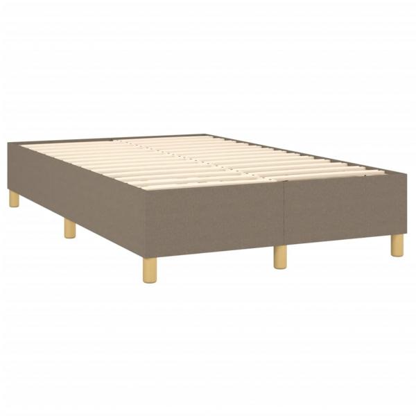 Boxspringbett mit Matratze & LED Taupe 120x200 cm Stoff