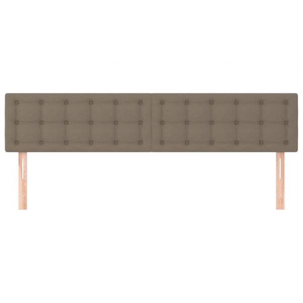 Kopfteile 2 Stk. Taupe 100x5x78/88 cm Stoff