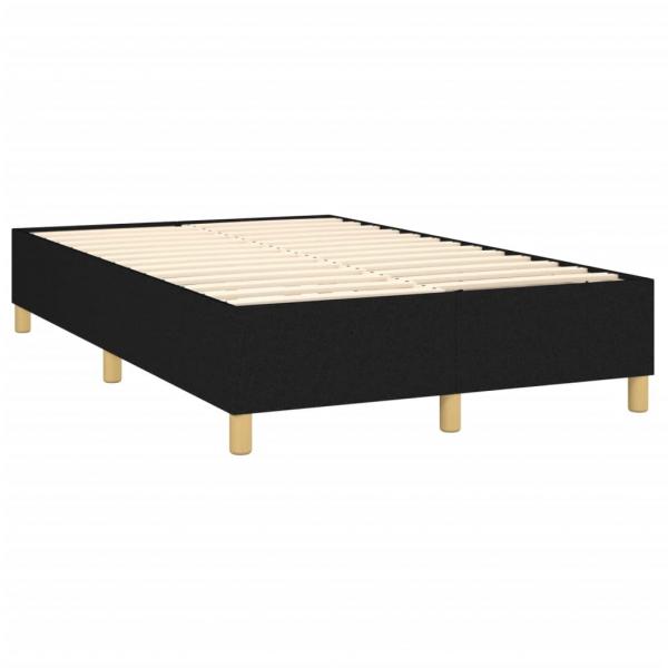 Boxspringbett mit Matratze & LED Schwarz 120x200 cm Stoff