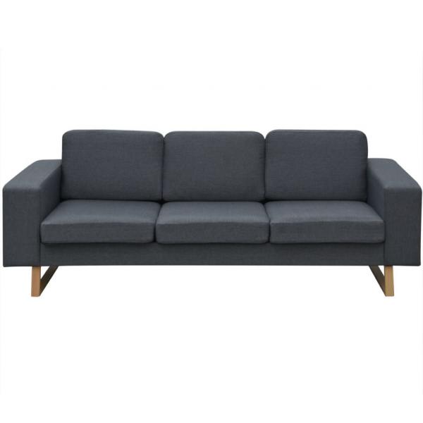 2-Sitzer und 3-Sitzer Sofa Set Dunkelgrau