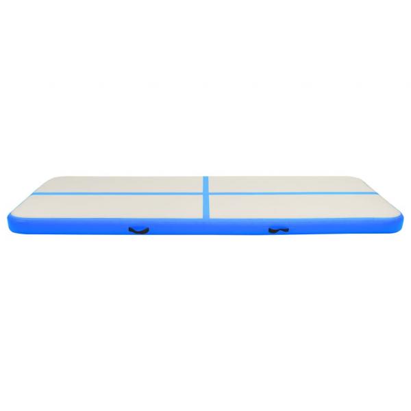 Aufblasbare Gymnastikmatte mit Pumpe 500x100x15 cm PVC Blau