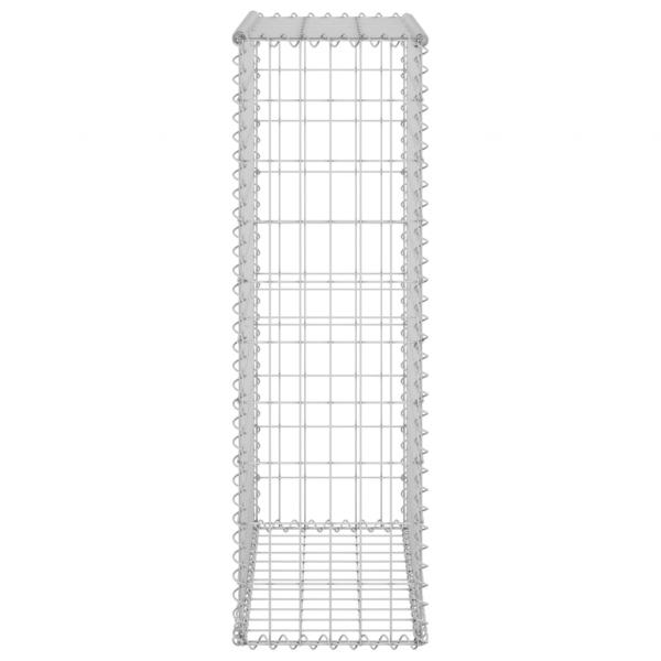 Gabionenwand mit Abdeckung Verzinkter Stahl 60x30x100 cm