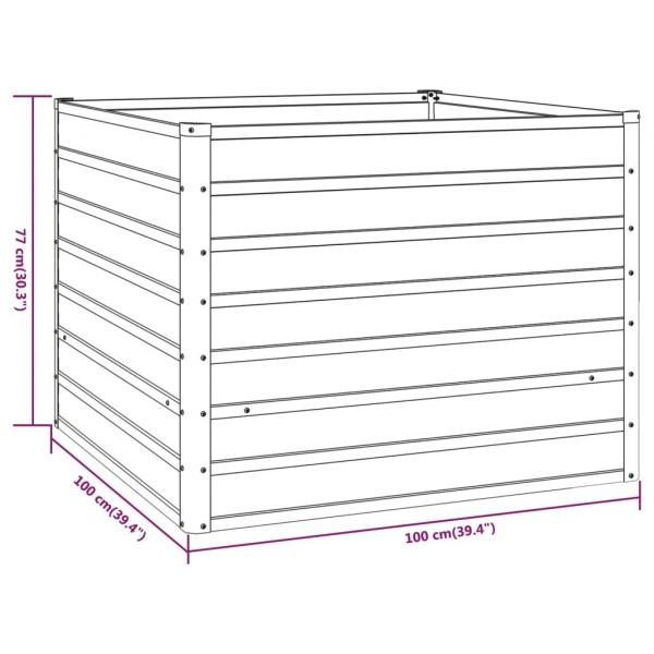 Hochbeet Rostig 100x100x77 cm Cortenstahl