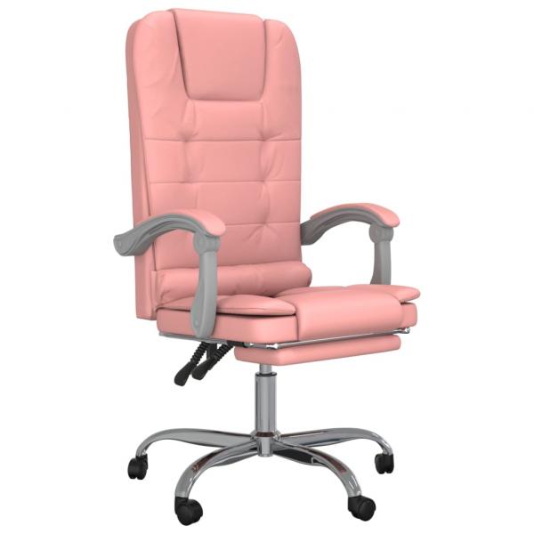 Bürostuhl mit Massagefunktion Rosa Kunstleder