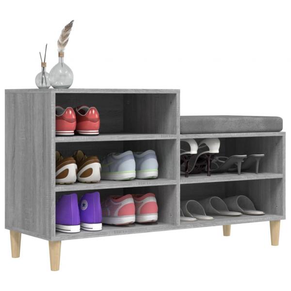 Schuhregal Grau Sonoma 102x36x60 cm Holzwerkstoff