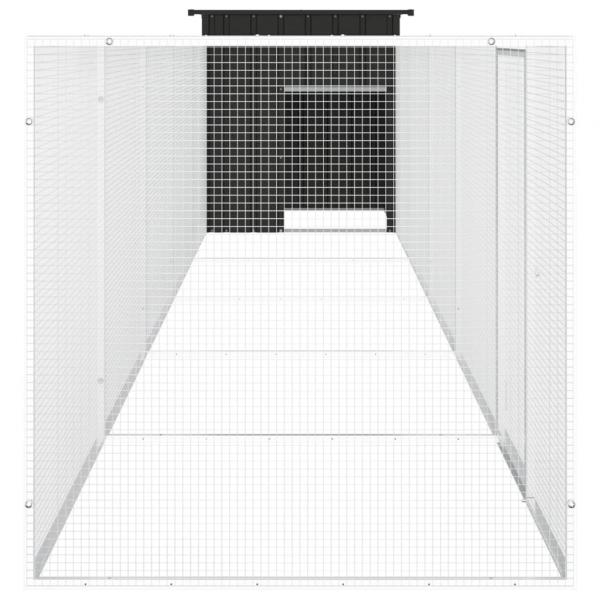 Hühnerkäfig Anthrazit 600x91x100 cm Verzinkter Stahl