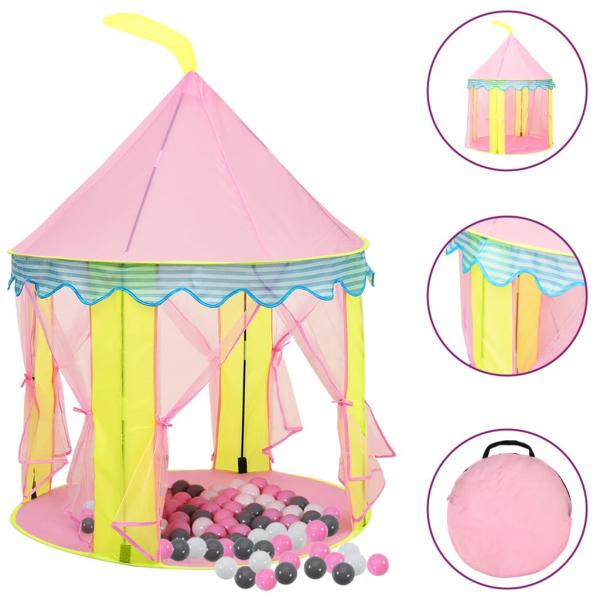 ARDEBO.de - Kinder-Spielzelt mit 250 Bällen Rosa 100x100x127 cm