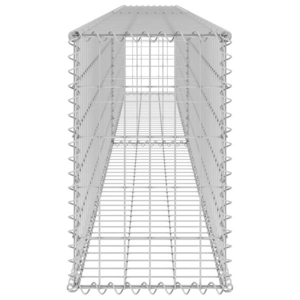 Gabionenwand mit Abdeckung Verzinkter Stahl 300x30x50 cm