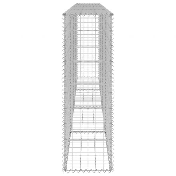 Gabionenwand mit Abdeckung Verzinkter Stahl 300x30x100 cm