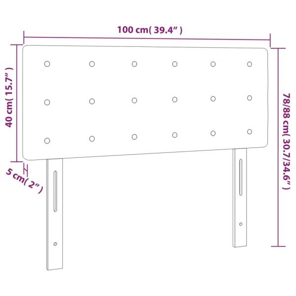 Kopfteil Schwarz 100x5x78/88 cm Samt