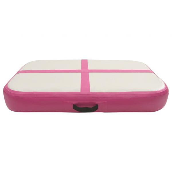 Aufblasbare Gymnastikmatte mit Pumpe 60x100x15 cm PVC Rosa