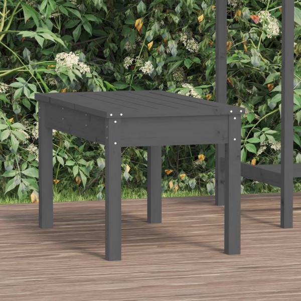 ARDEBO.de - Gartenbank Grau 80x44x45 cm Massivholz Kiefer