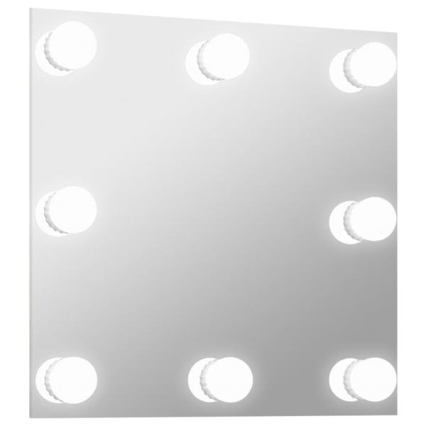 Wandspiegel mit LED-Beleuchtung Quadratisch Glas 