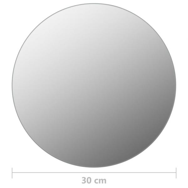 Wandspiegel ohne Rahmen mit LED-Beleuchtung Rund Glas