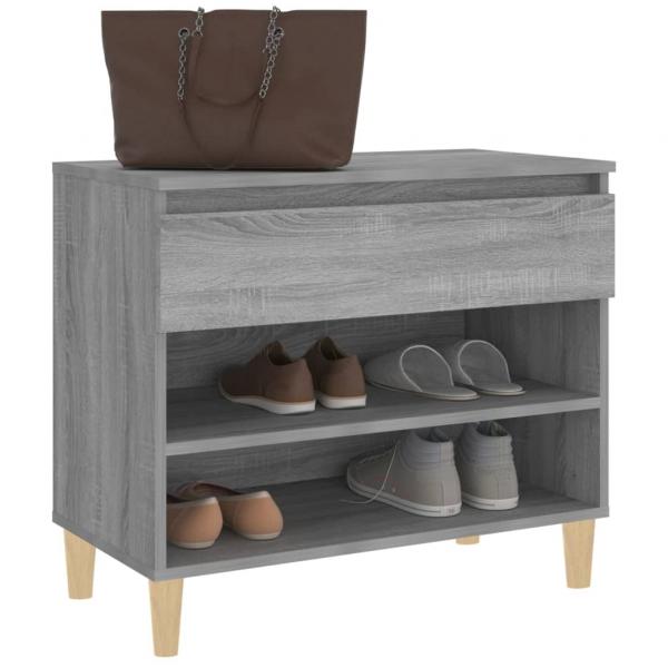 Schuhregal Grau Sonoma 70x36x60 cm Holzwerkstoff