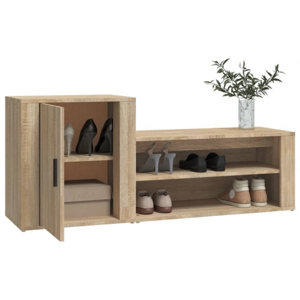 Schuhschrank Sonoma-Eiche 130x35x54 cm Holzwerkstoff