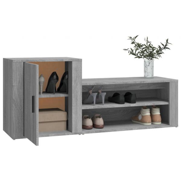 Schuhschrank Grau Sonoma 130x35x54 cm Holzwerkstoff