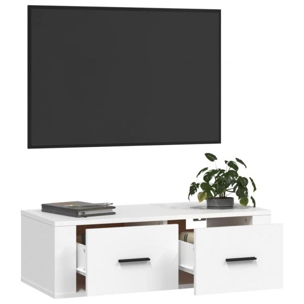 TV-Wandschrank Weiß 80x36x25 cm Holzwerkstoff