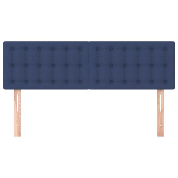 Kopfteile 2 Stk. Blau 72x5x78/88 cm Stoff