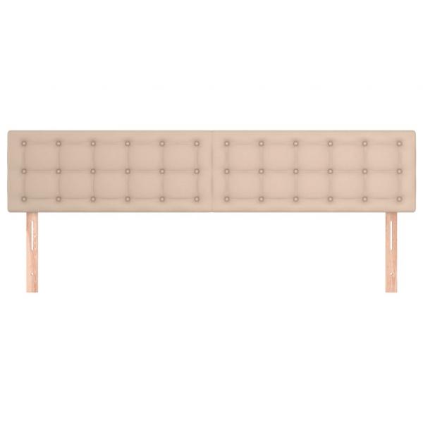 Kopfteile 2 Stk. Cappuccino-Braun 80x5x78/88 cm Kunstleder