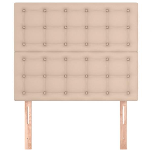 Kopfteile 2 Stk. Cappuccino-Braun 80x5x78/88 cm Kunstleder