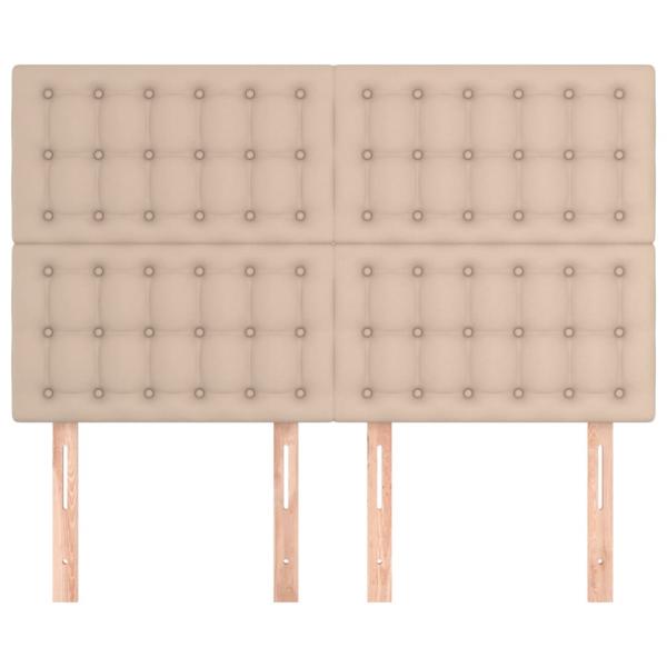 Kopfteile 4 Stk. Cappuccino-Braun 72x5x78/88 cm Kunstleder