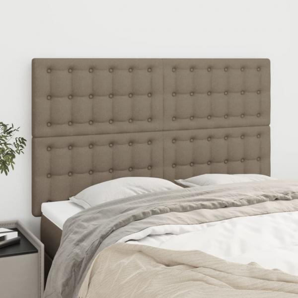 ARDEBO.de - Kopfteile 4 Stk. Taupe 72x5x78/88 cm Stoff