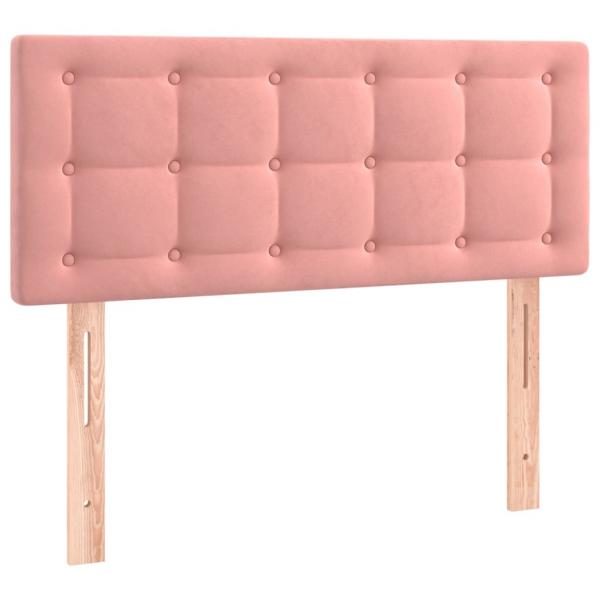 Boxspringbett mit Matratze Rosa 80x200 cm Samt