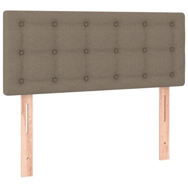 Boxspringbett mit Matratze & LED Taupe 90x200 cm Stoff