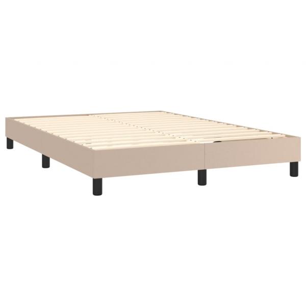 Boxspringbett mit Matratze & LED Cappuccino-Braun 140x200cm