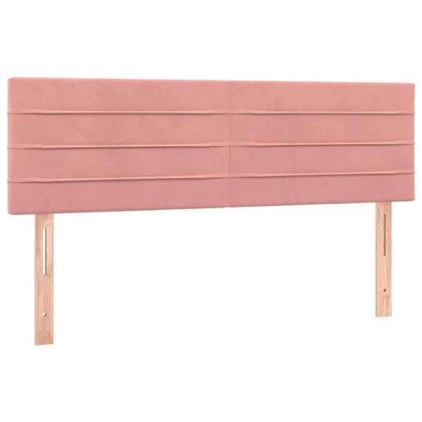 Boxspringbett mit Matratze Rosa 140x200 cm Samt