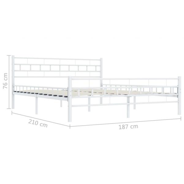 Bettgestell Weiß Metall 180×200 cm