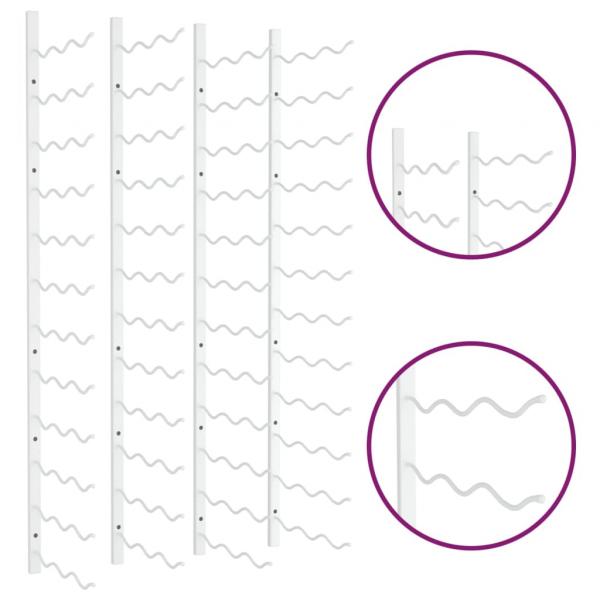 Wand-Weinregal für 36 Flaschen 2 Stk. Weiß Eisen